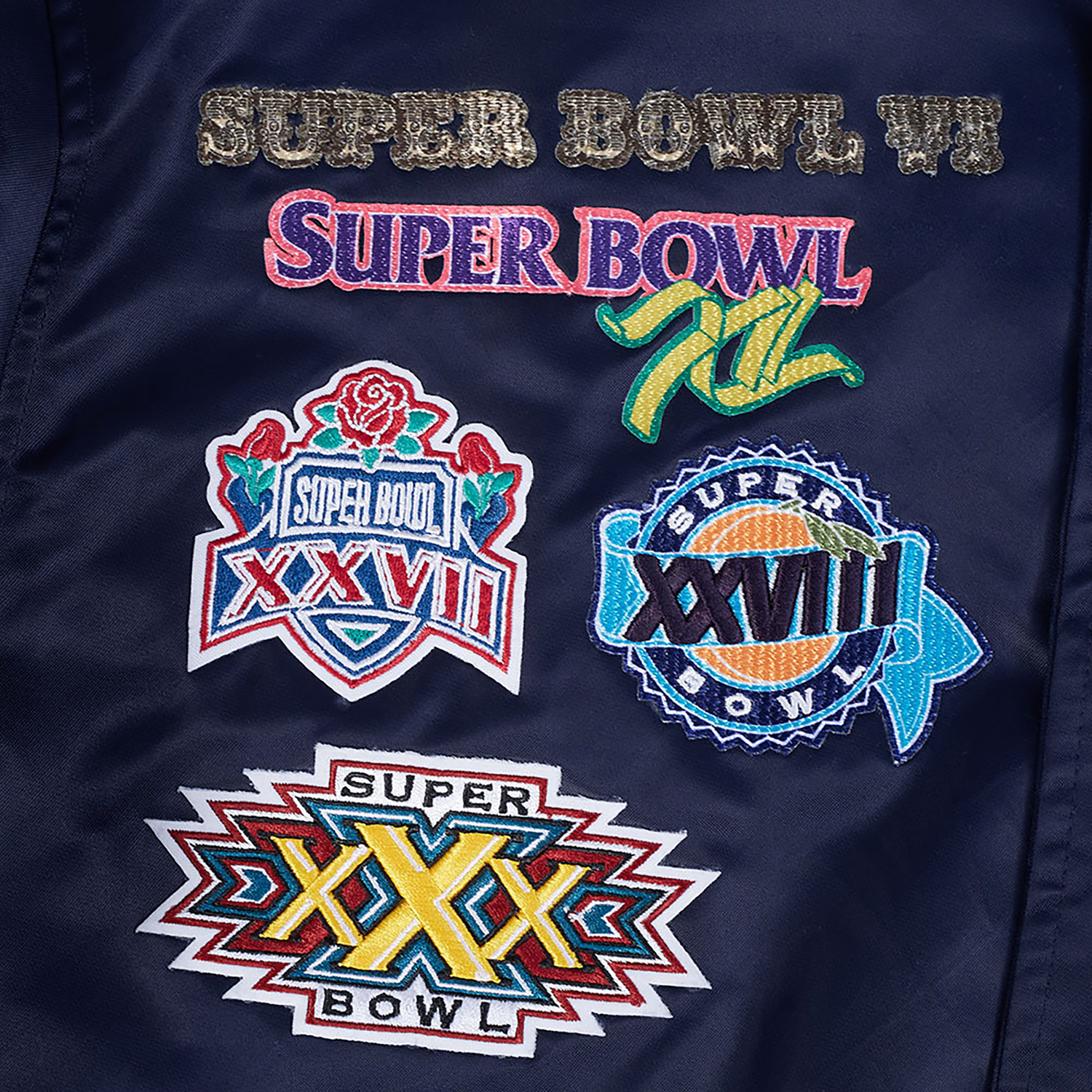 Pro Standard Cowboys Champions Rib Satin Jacket - Men's - Navy/Multi
