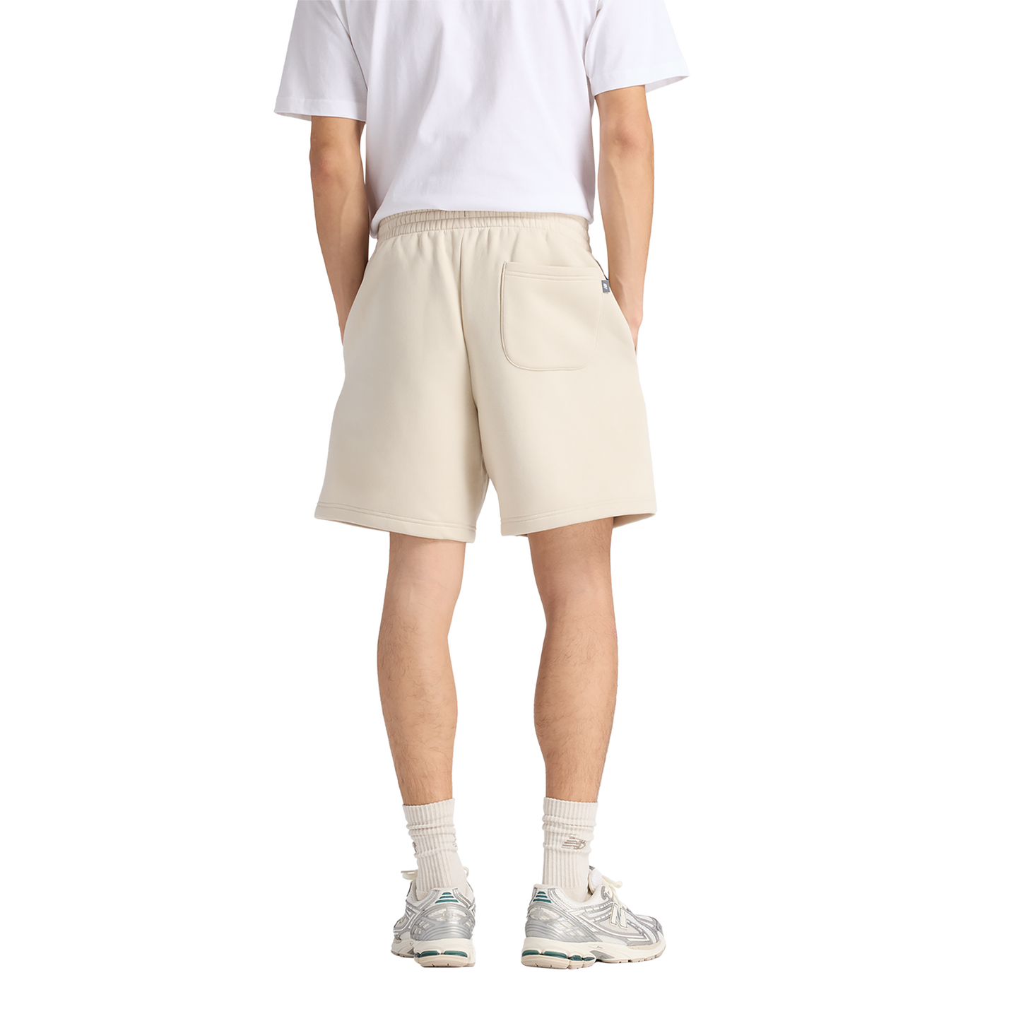 New Balance Fleece Shorts - Men's - Timberwolf/White
