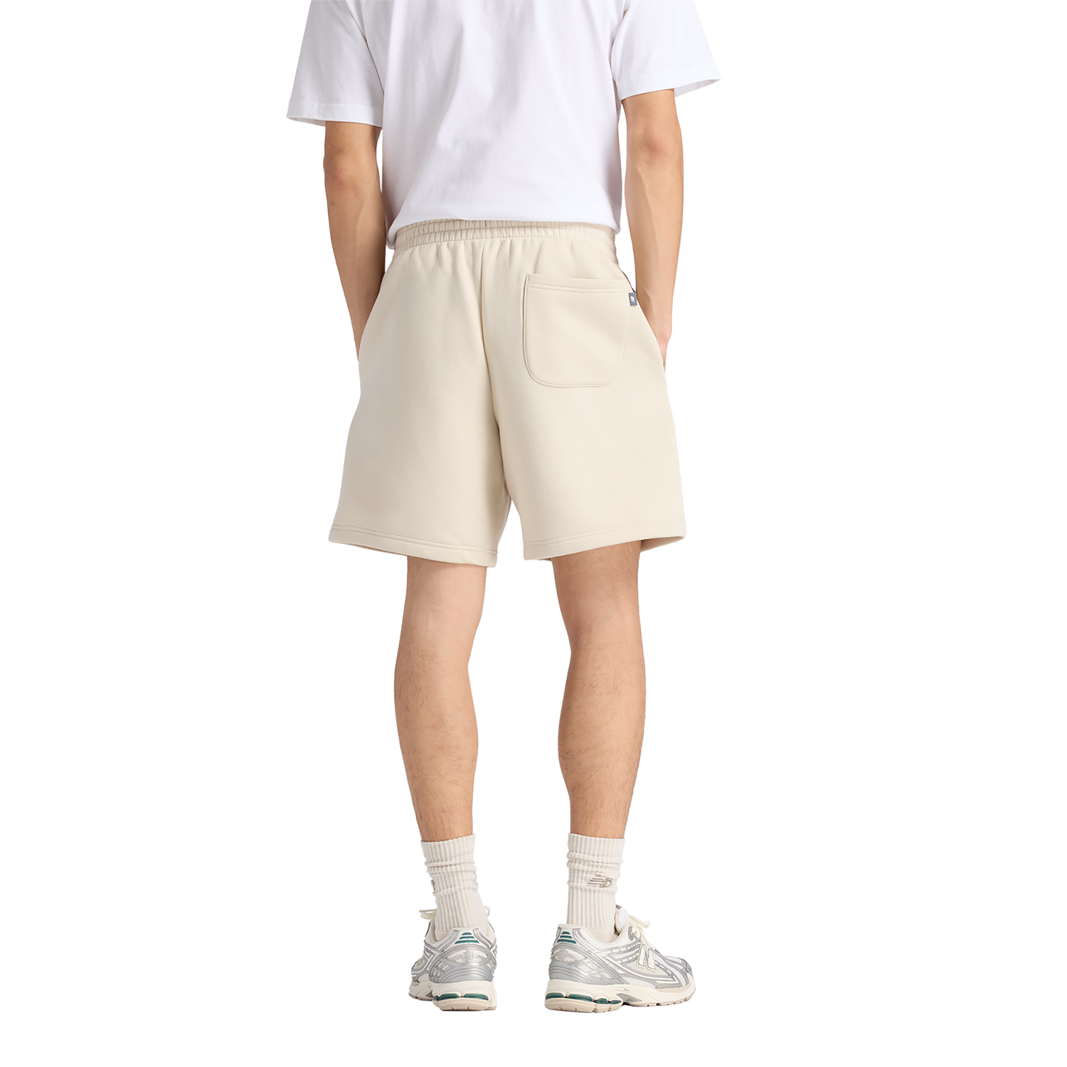 New Balance Fleece Shorts - Men's - Timberwolf/White