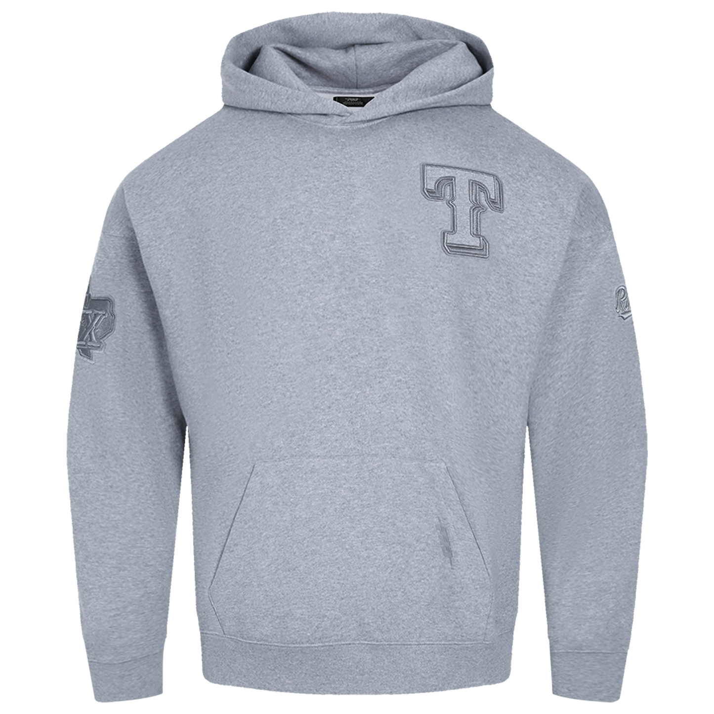 Pro Standard RANGERS NEUTRAL DROP SHOULDER FLC PO HOODIE - Men's - Dark Heather Gray