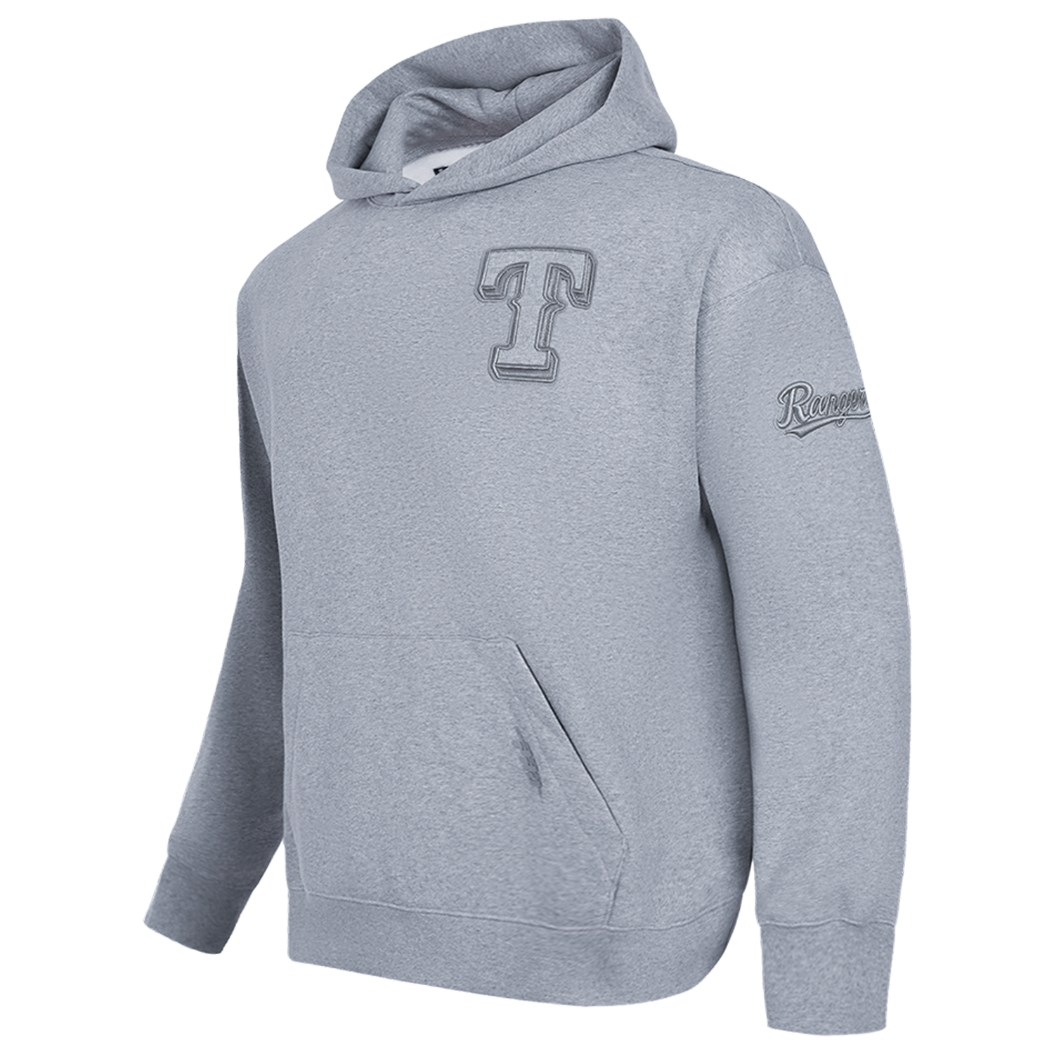 Pro Standard RANGERS NEUTRAL DROP SHOULDER FLC PO HOODIE - Men's - Dark Heather Gray
