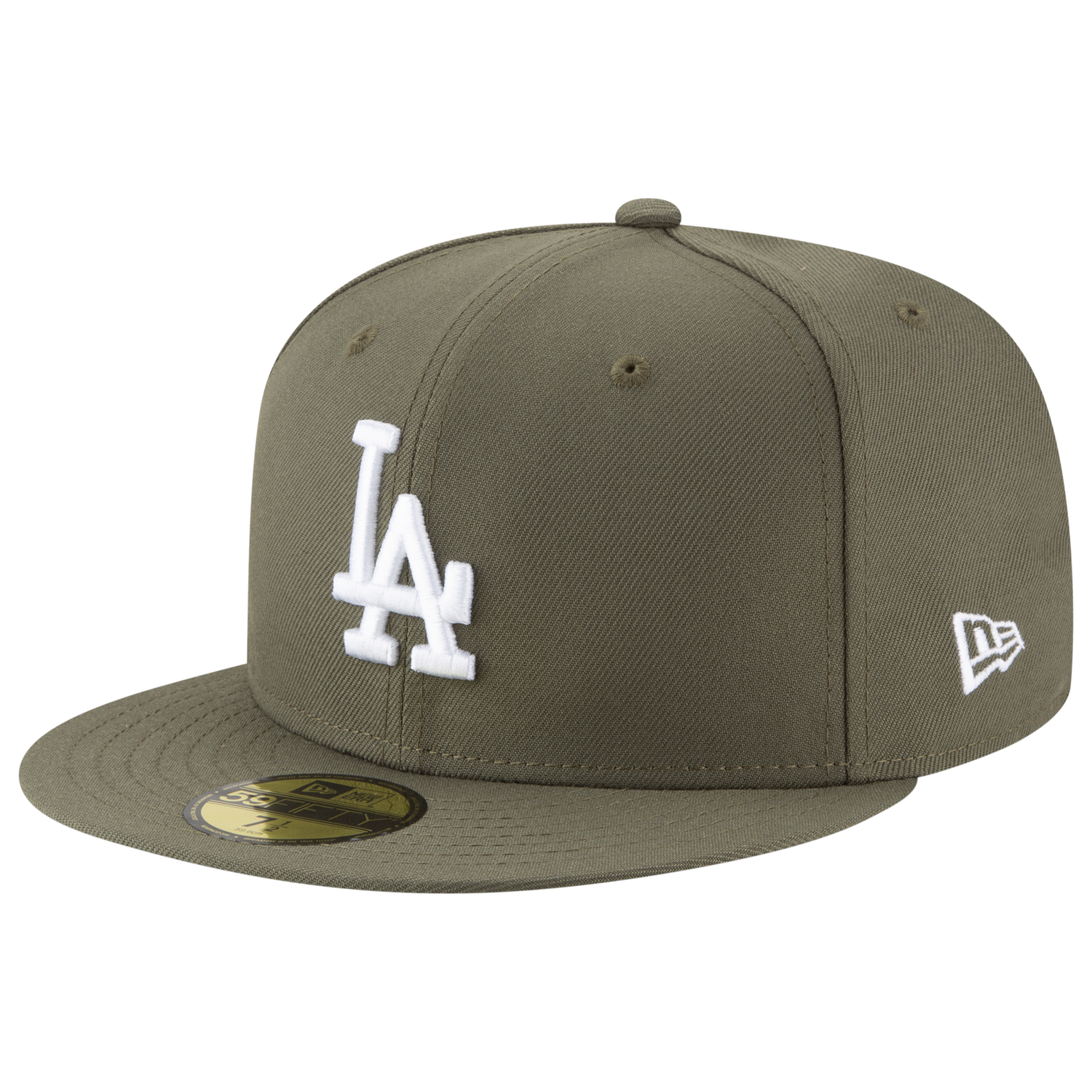 New Era Dodgers 5950 - Men's - White/Olive