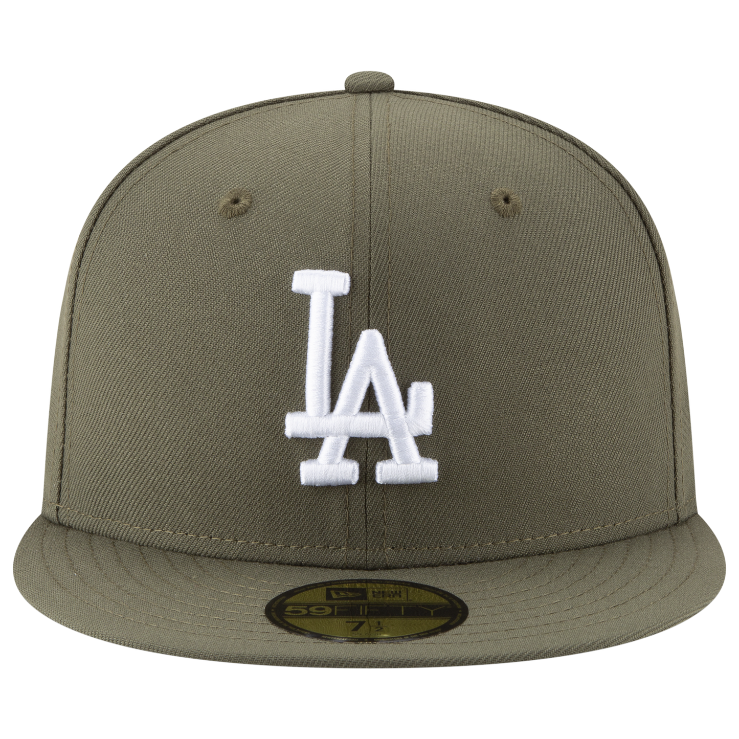 New Era Dodgers 5950 - Men's - White/Olive