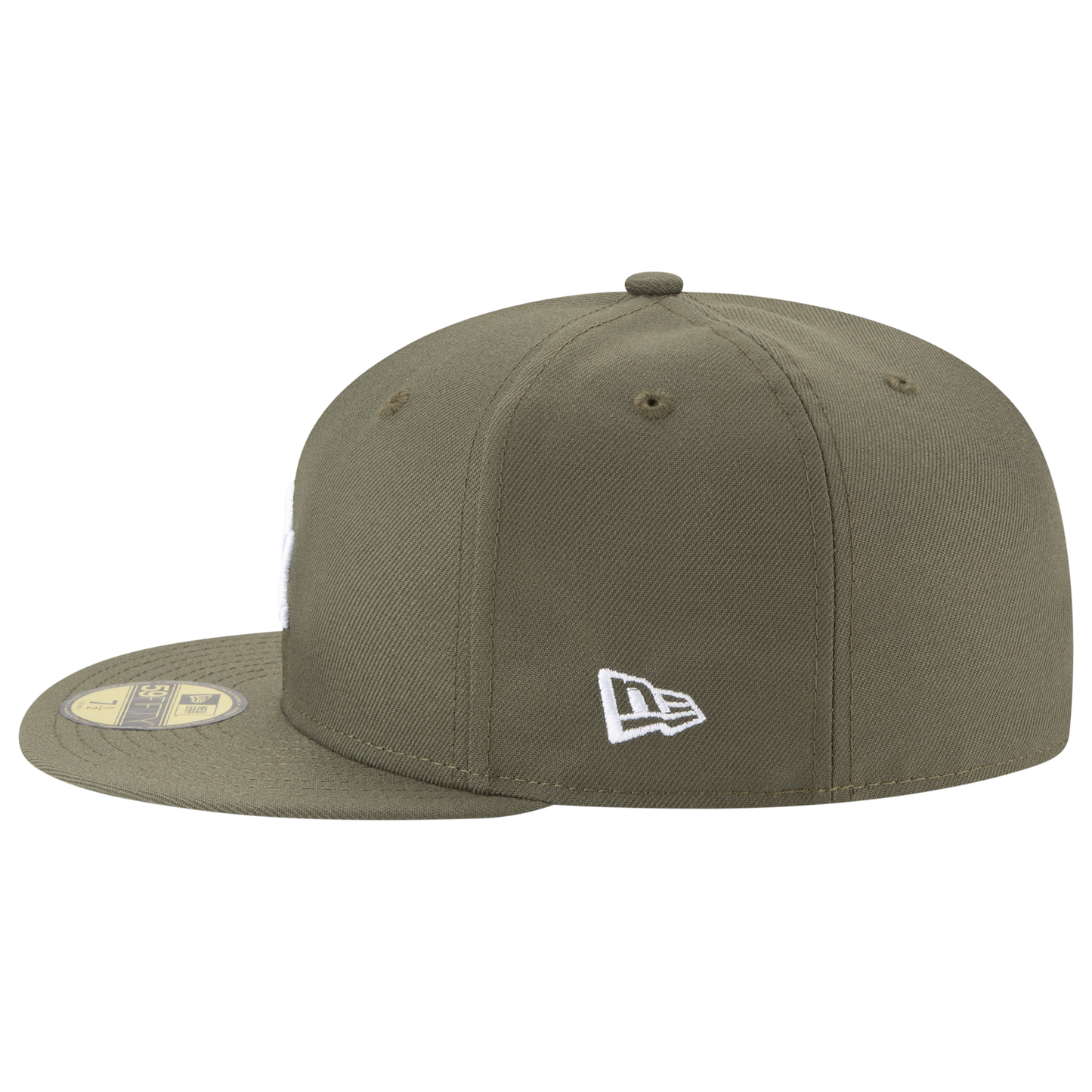 New Era Dodgers 5950 - Men's - White/Olive