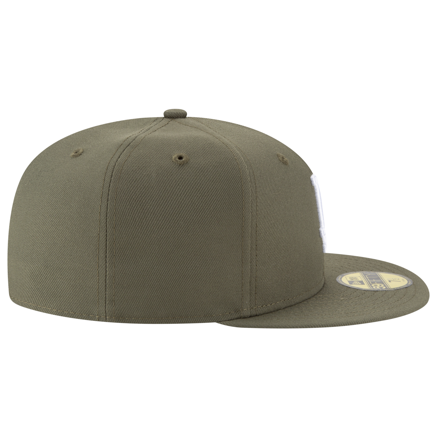 New Era Dodgers 5950 - Men's - White/Olive