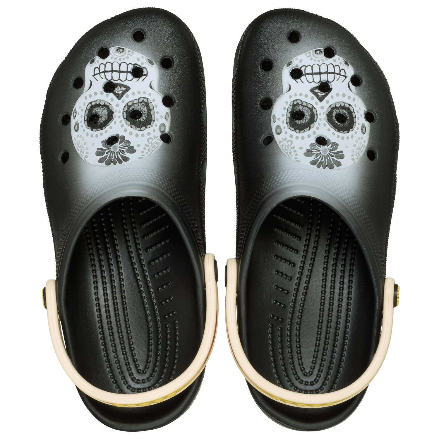 Crocs Day of the Dead Classic Clogs - Men's - Black/White/Grey