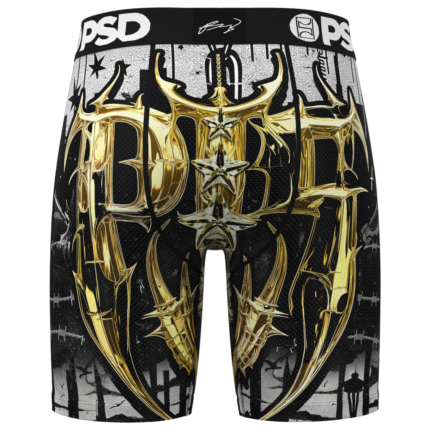 PSD Graphic Briefs - Men's - Gold/Black