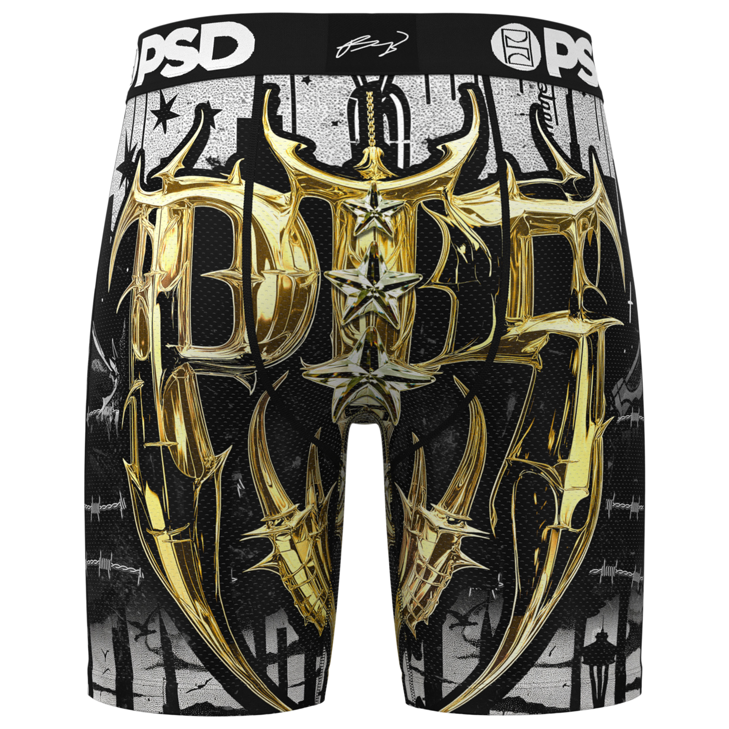 PSD Graphic Briefs - Men's - Gold/Black