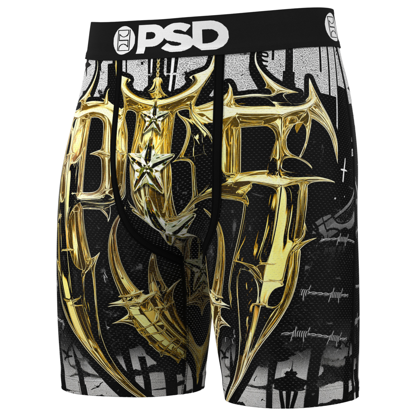 PSD Graphic Briefs - Men's - Gold/Black