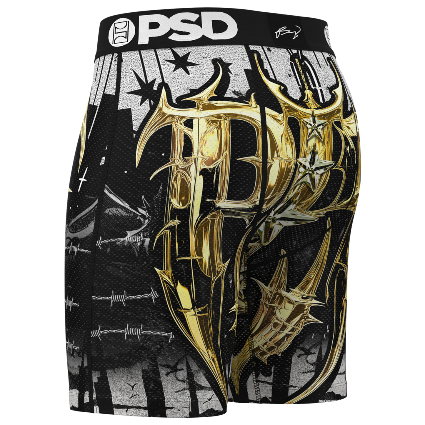 PSD Graphic Briefs - Men's - Gold/Black