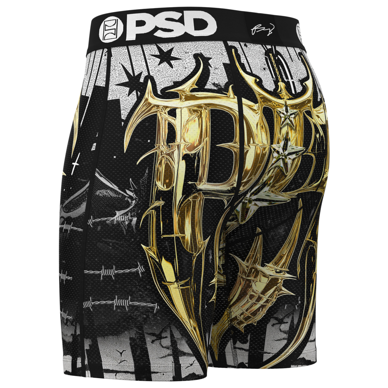 PSD Graphic Briefs - Men's - Gold/Black