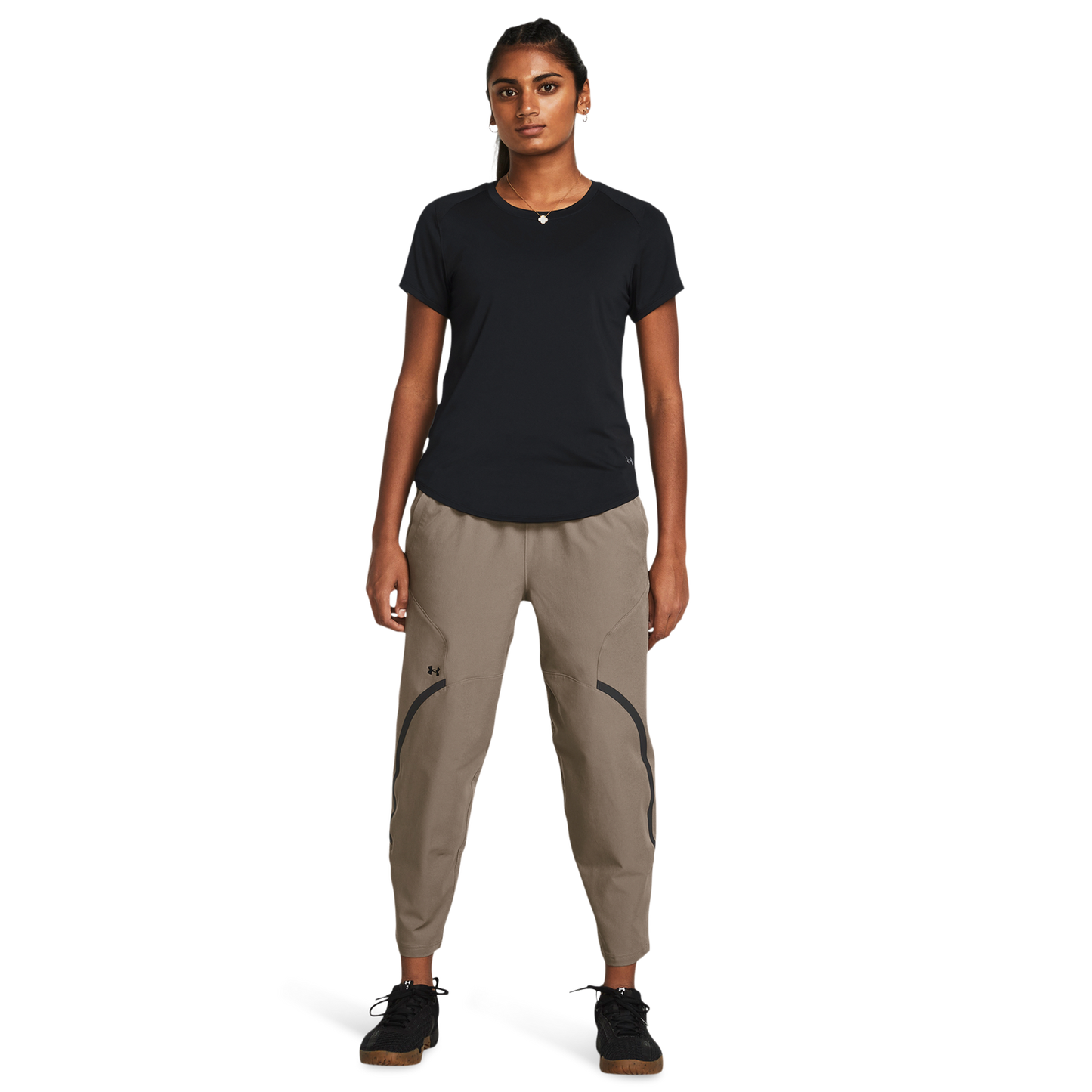 Under Armour Unstoppable Ankle Pants - Women's - Black/Taupe Dusk