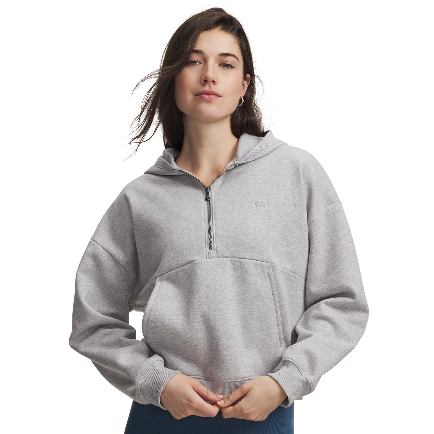Under Armour Icon Fleece Half Zip Hoodie - Women's - Gray/Gray