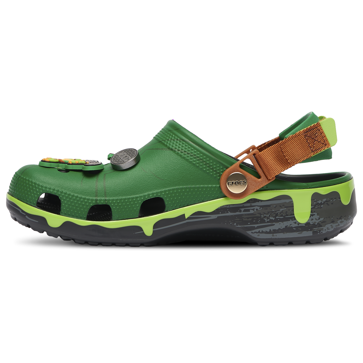 Crocs TMNT Classic Clogs - Men's - Black/Green/Brown