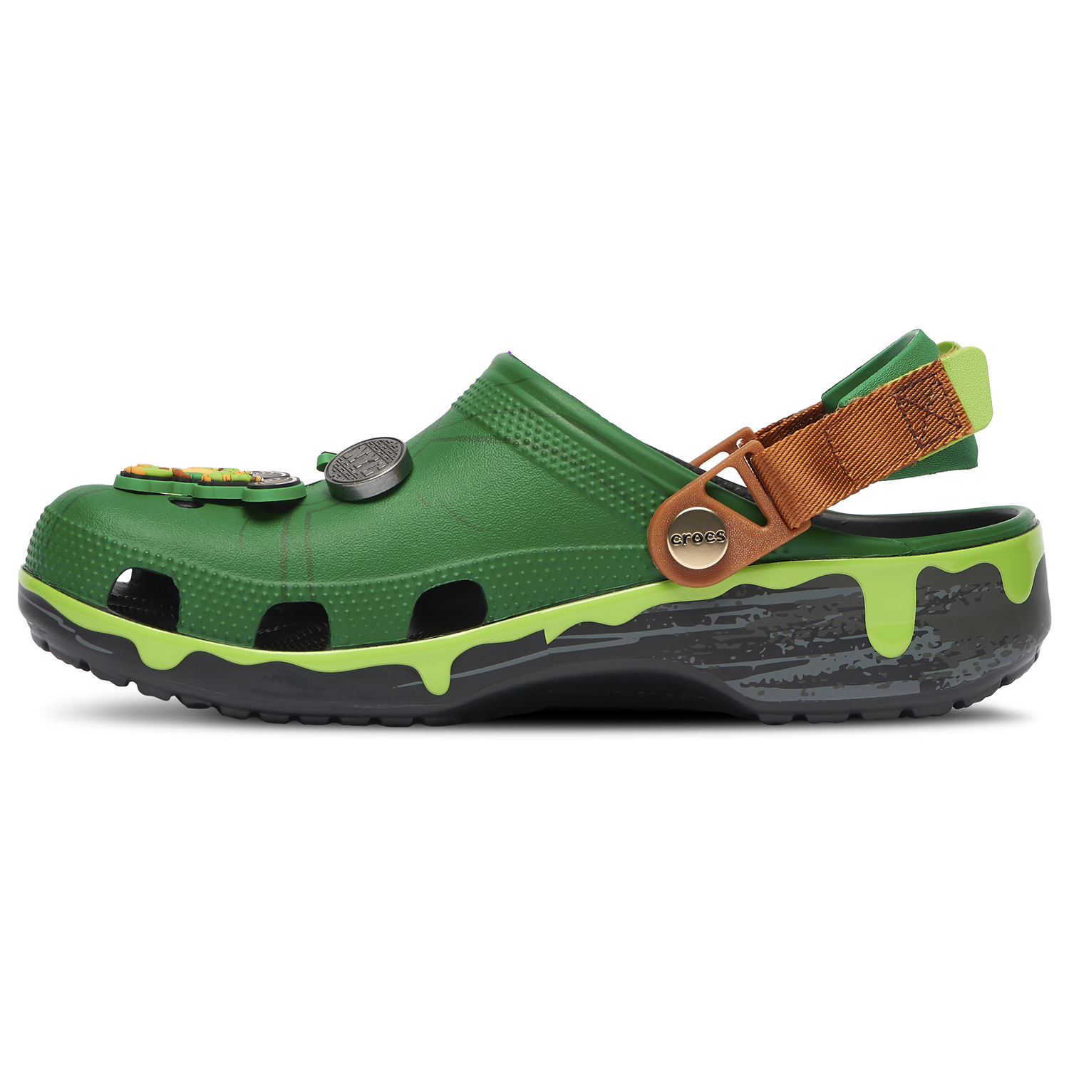 Crocs TMNT Classic Clogs - Men's - Black/Green/Brown
