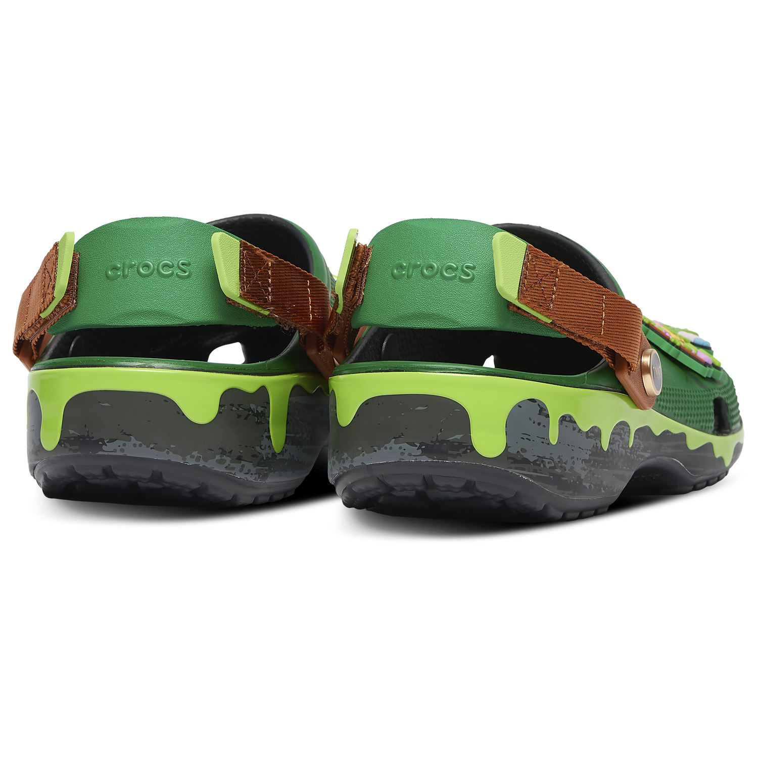 Crocs TMNT Classic Clogs - Men's - Black/Green/Brown