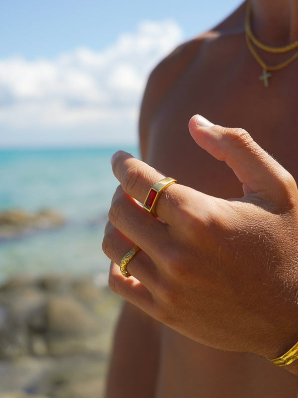 RED COMO RING | 18K Gold