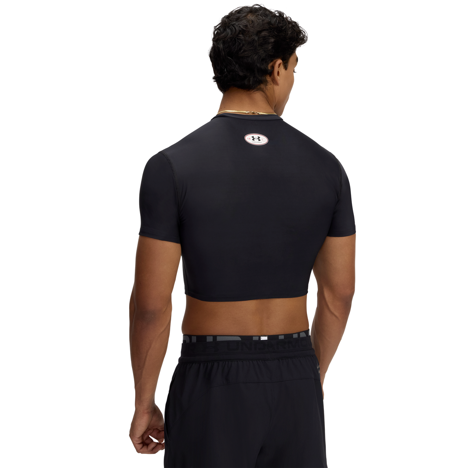 Under Armour Heatgear Og Compression Crop - Men's - Black/White