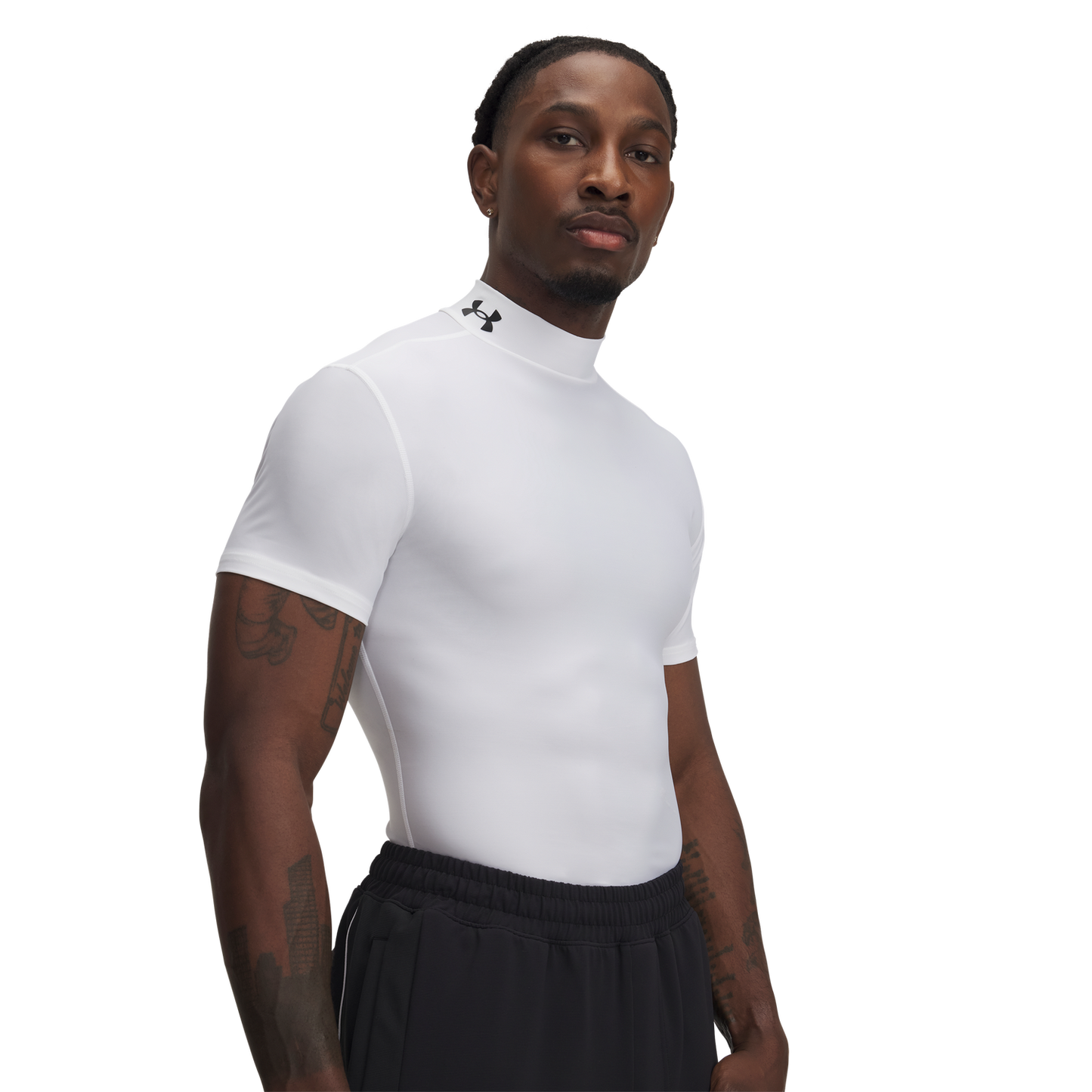 Under Armour Heatgear Og Compression Mock - Men's - Black/White