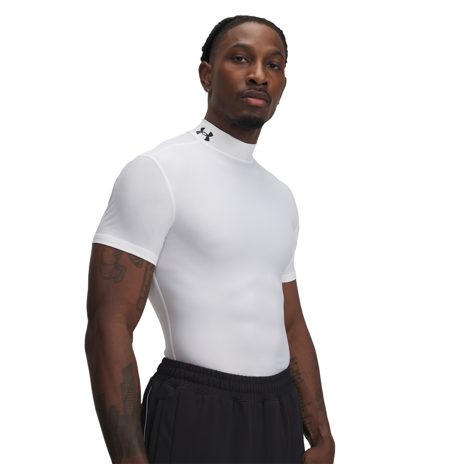 Under Armour Heatgear Og Compression Mock - Men's - Black/White