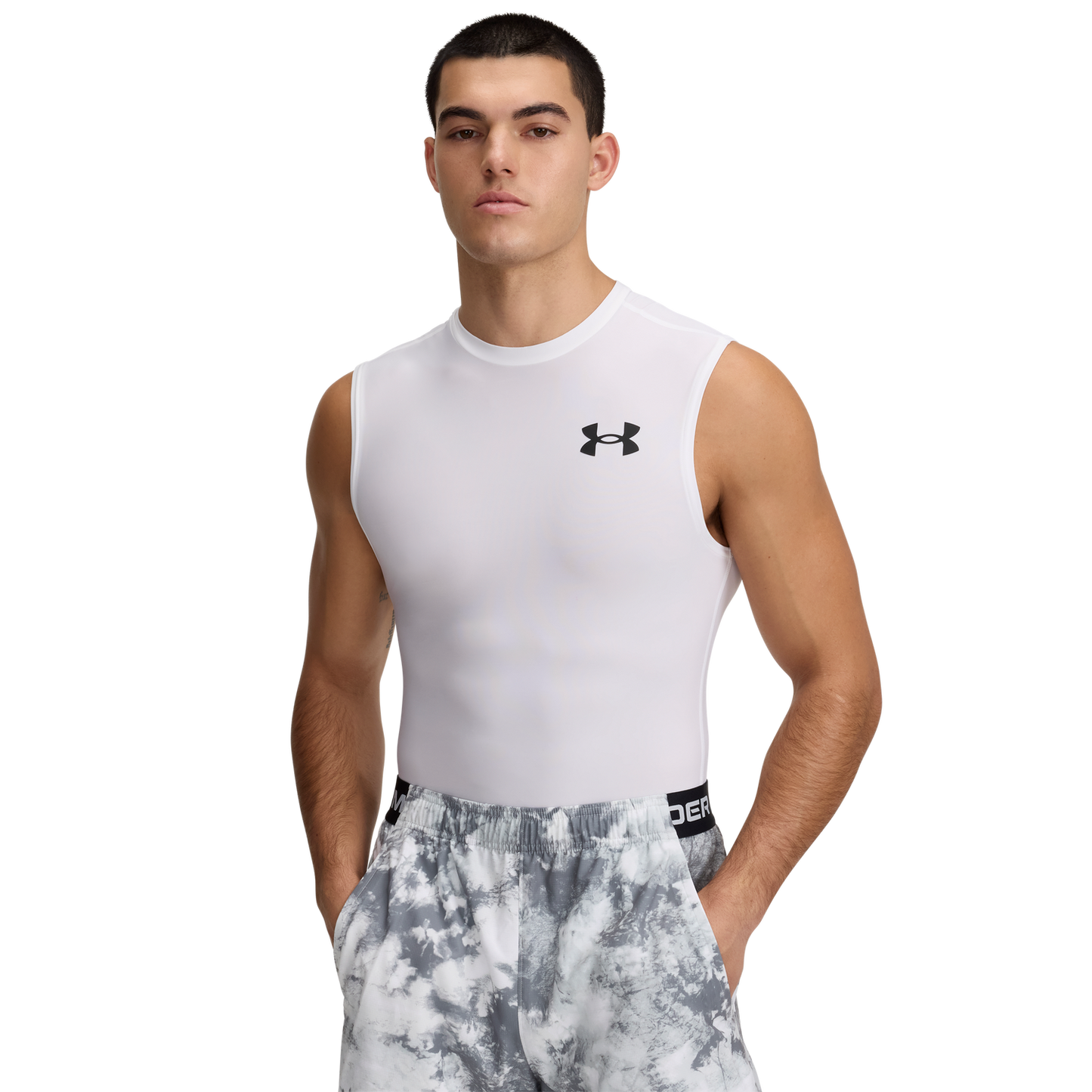 Under Armour Heatgear Og Compression SL - Men's - White/Black
