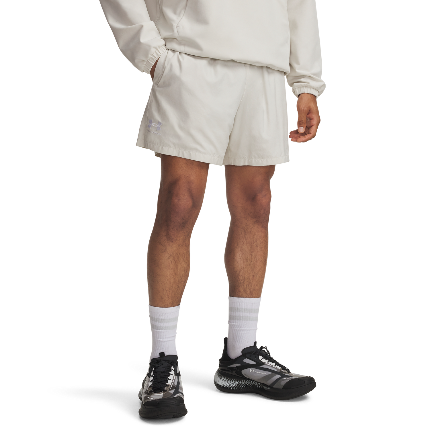 Under Armour Woven Volley Shorts - Men's - Summit White/Black