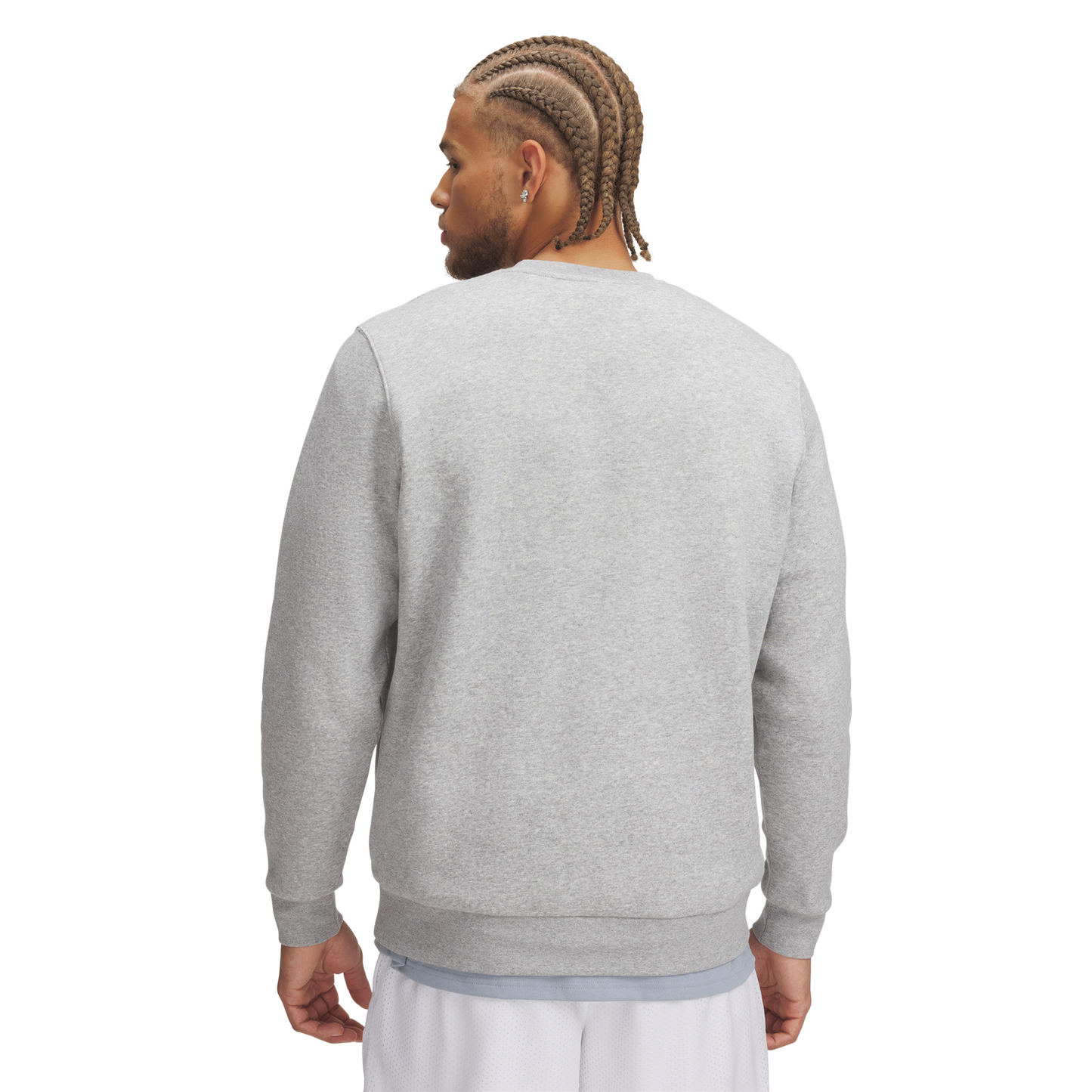 Under Armour Essential Fleece Crew - Men's - White/Mod Gray