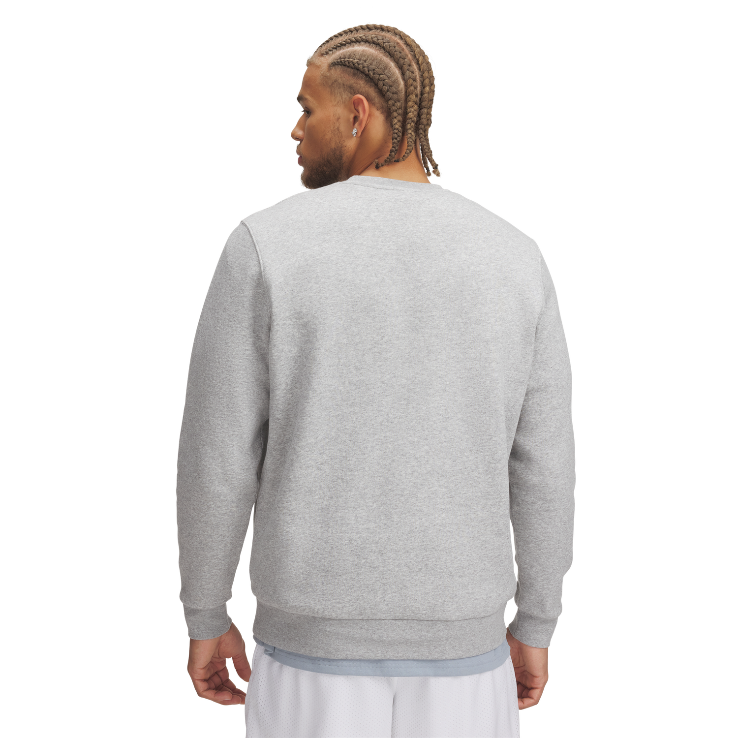 Under Armour Essential Fleece Crew - Men's - White/Mod Gray