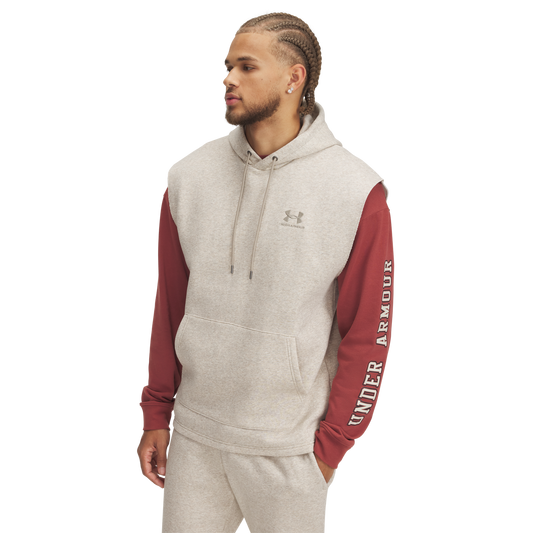 Under Armour Icon Fleece Sleeveless Hoodie - Men's - Timberwolf Taupe/Timberwolf Taupe
