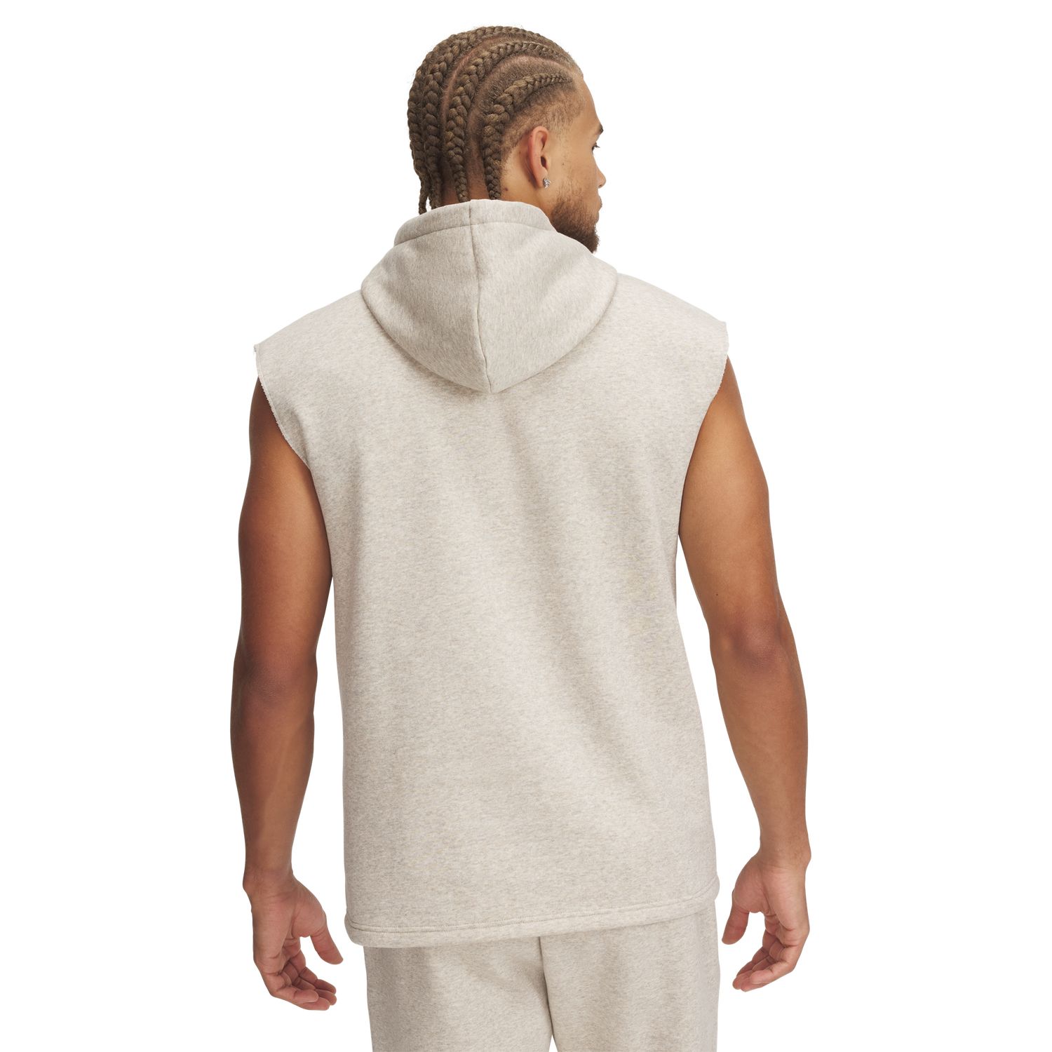 Under Armour Icon Fleece Sleeveless Hoodie - Men's - Timberwolf Taupe/Timberwolf Taupe
