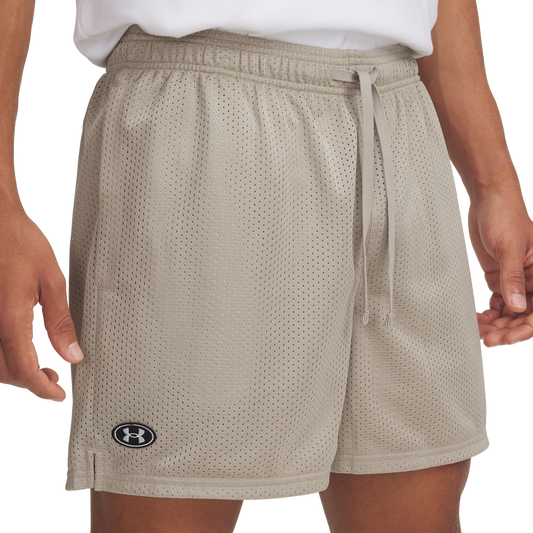 Under Armour Essential Mesh Shorts - Men's - Timberwolf Taupe/White