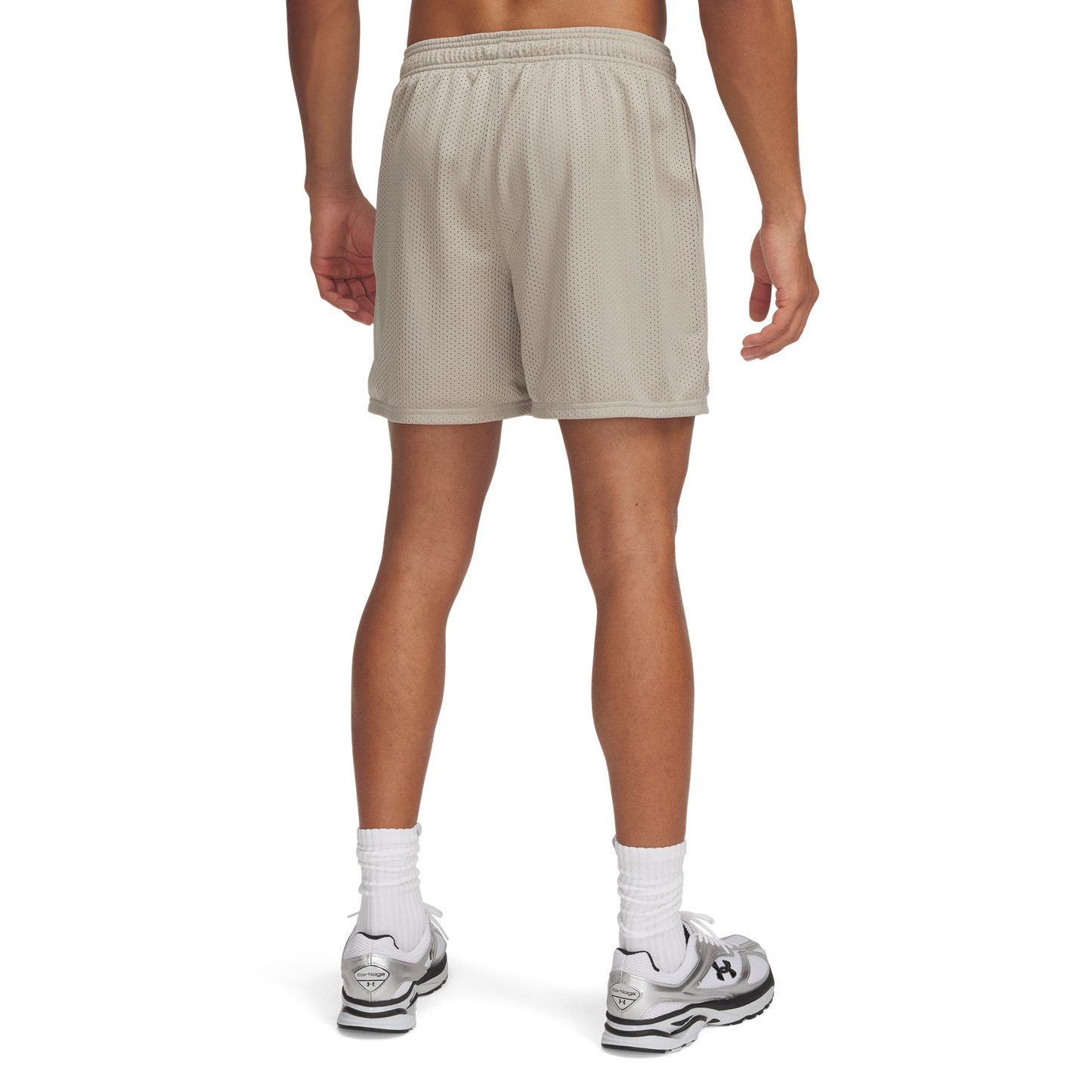 Under Armour Essential Mesh Shorts - Men's - Timberwolf Taupe/White