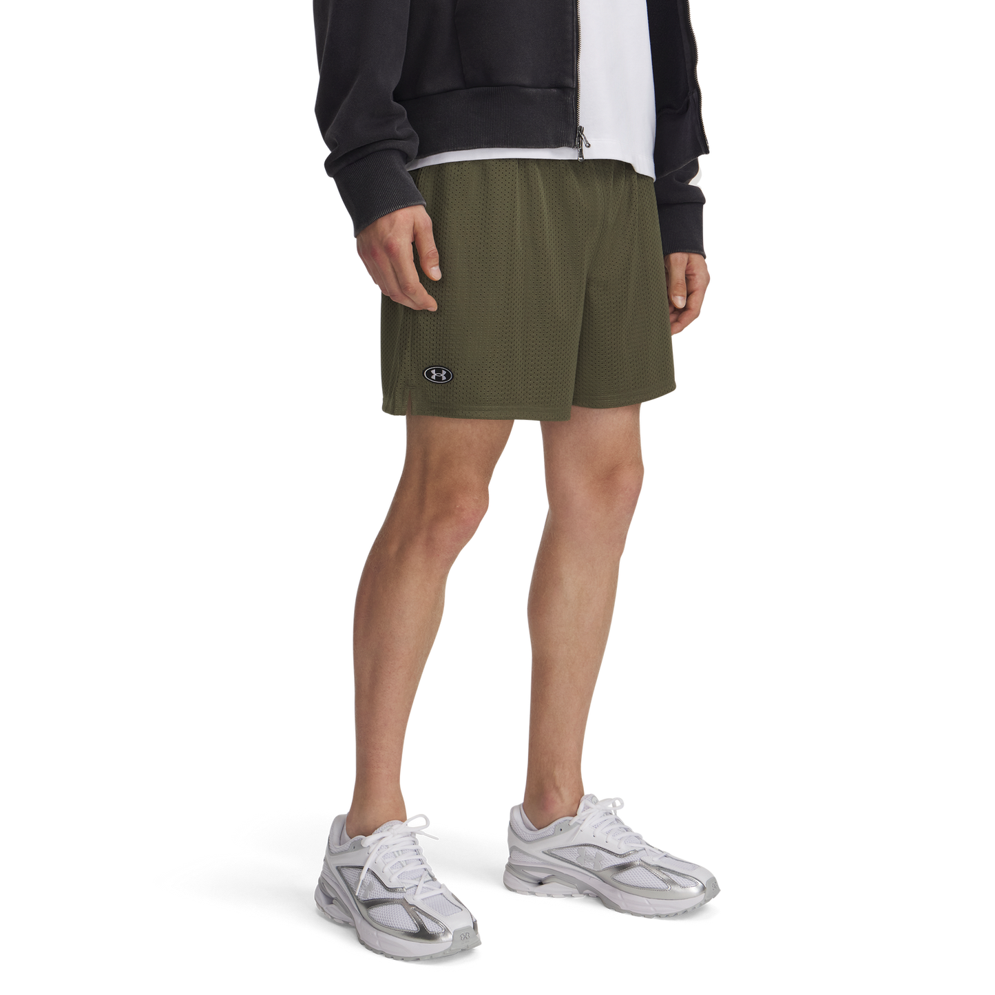 Under Armour Essential Mesh Shorts - Men's - Marine Od Green/White