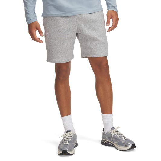 Under Armour Essential Fleece Shorts - Men's - Mod Gray/White