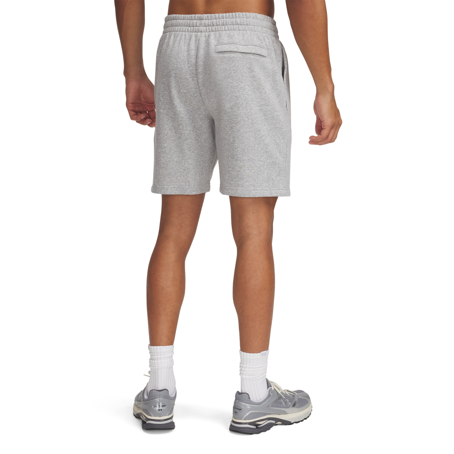 Under Armour Essential Fleece Shorts - Men's - Mod Gray/White