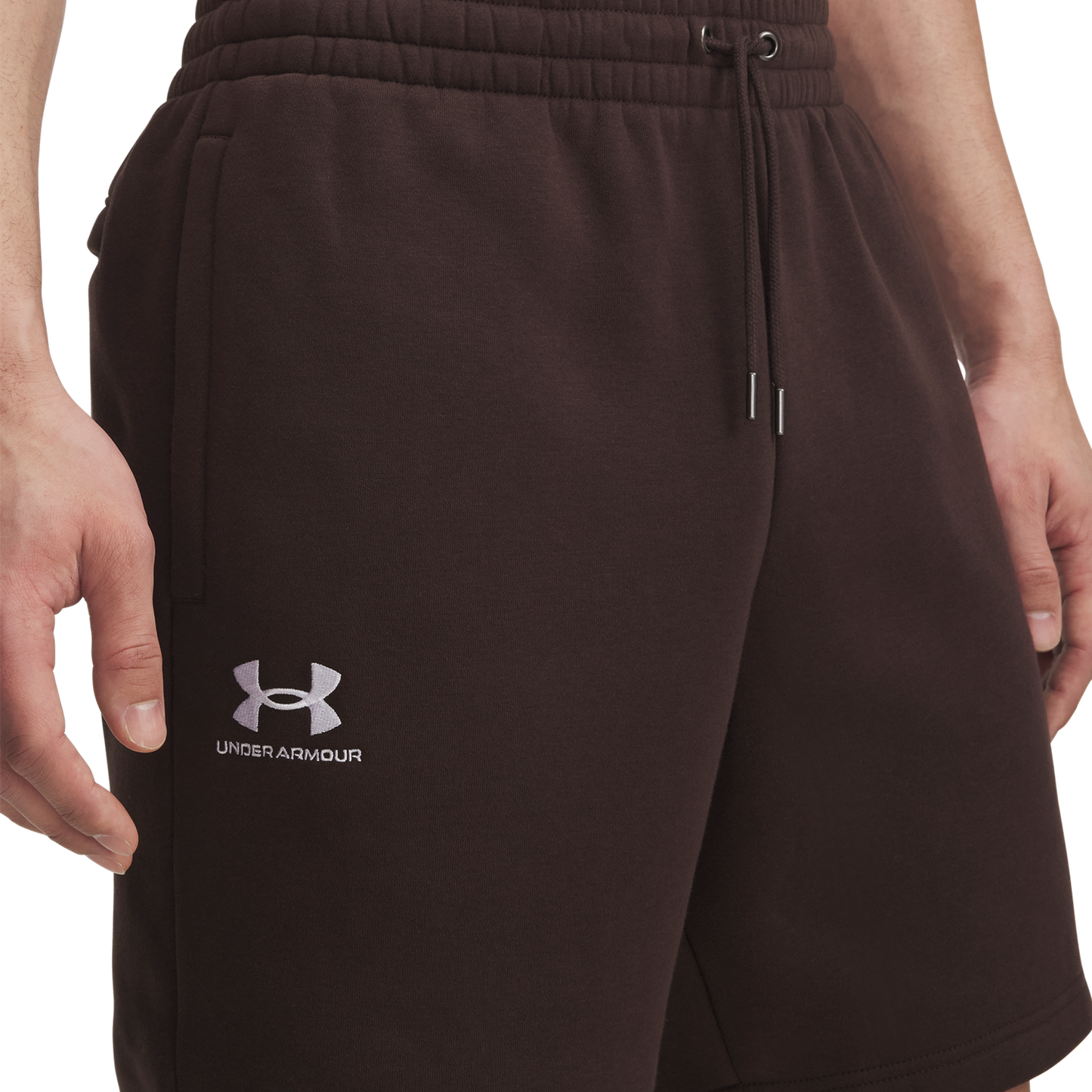 Under Armour Essential Fleece Shorts - Men's - Kona Brown/White