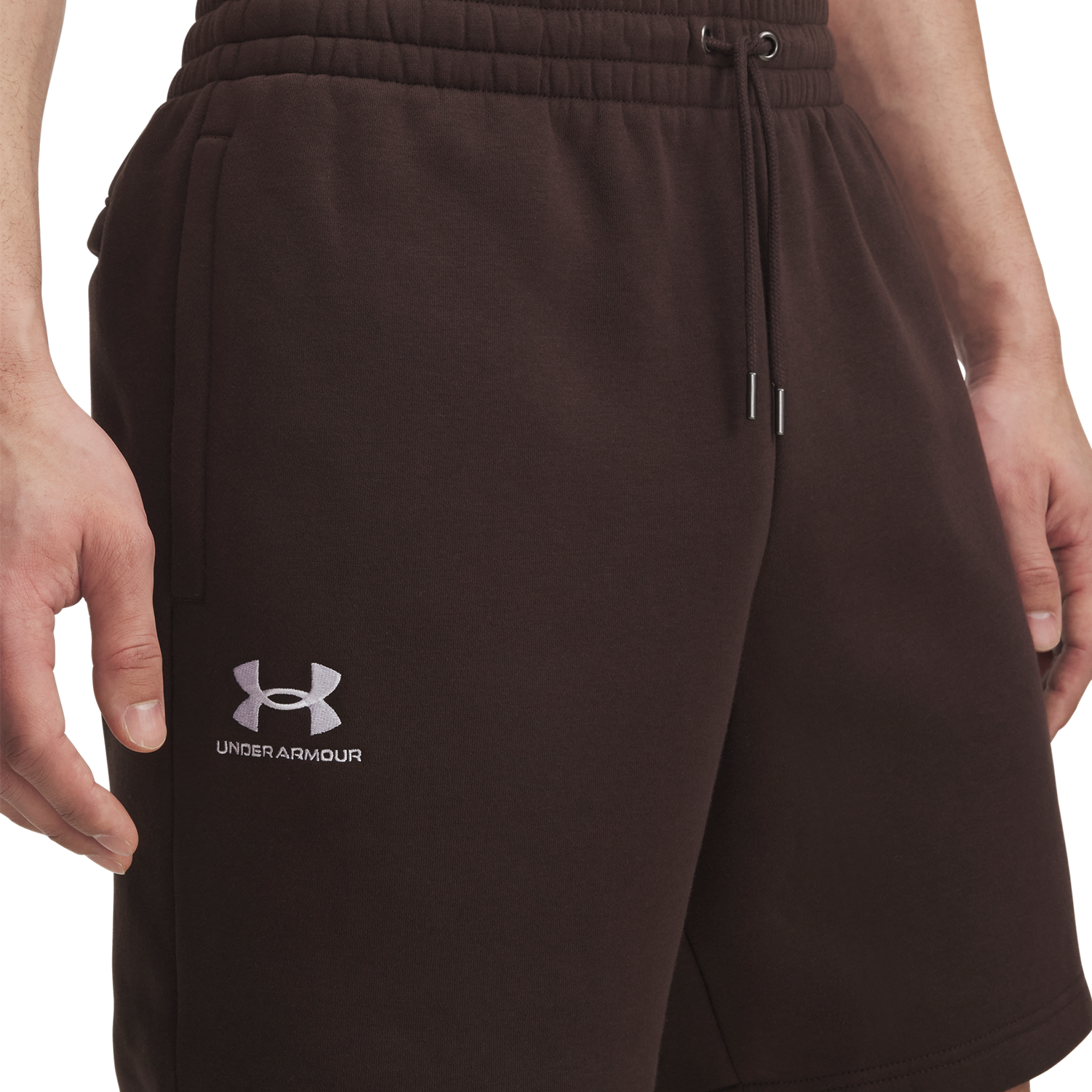 Under Armour Essential Fleece Shorts - Men's - Kona Brown/White