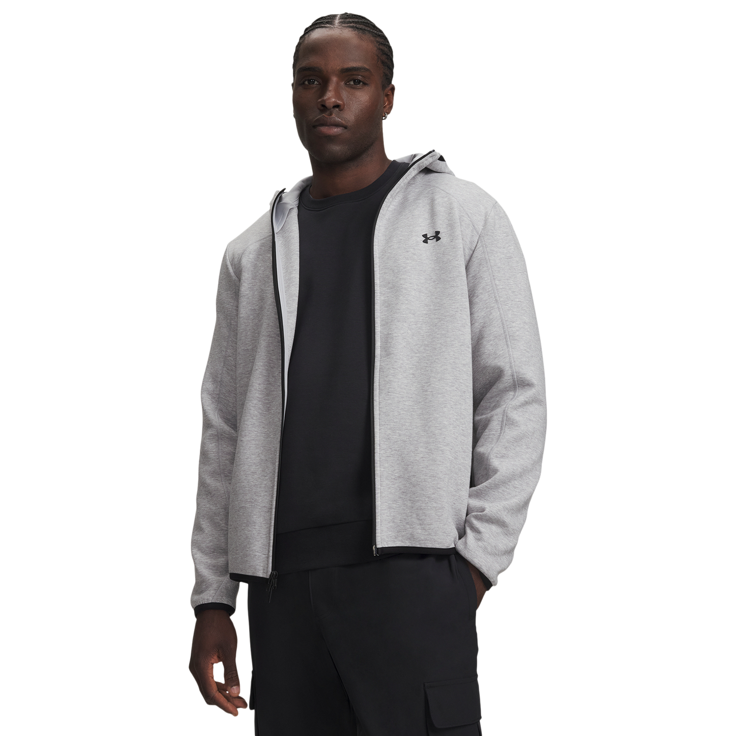 Under Armour Unstoppable Fleece Full Zip - Men's - Gray/Black