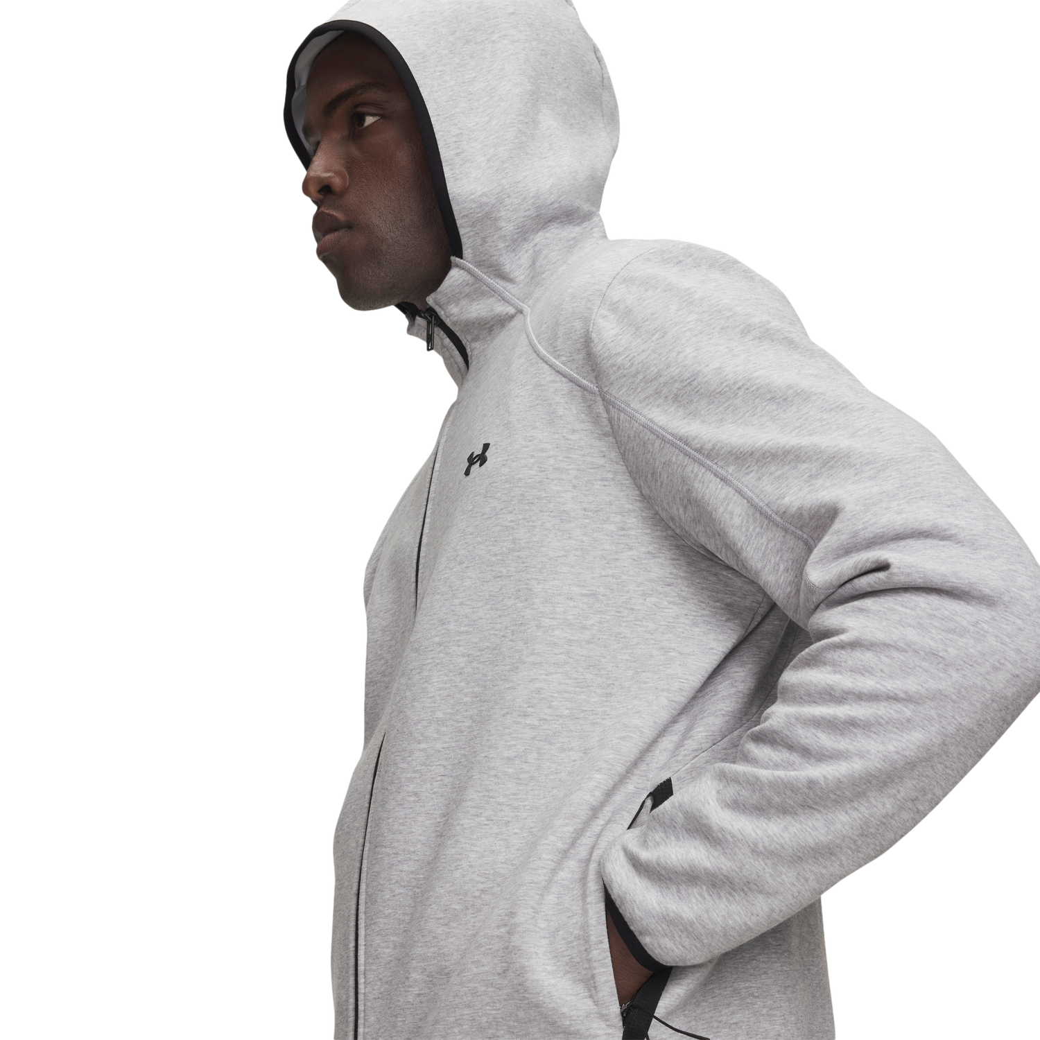 Under Armour Unstoppable Fleece Full Zip - Men's - Gray/Black