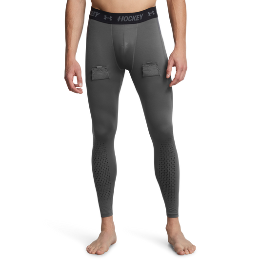 Under Armour Hockey Compression Leggings - Men's - Castlerock/Black