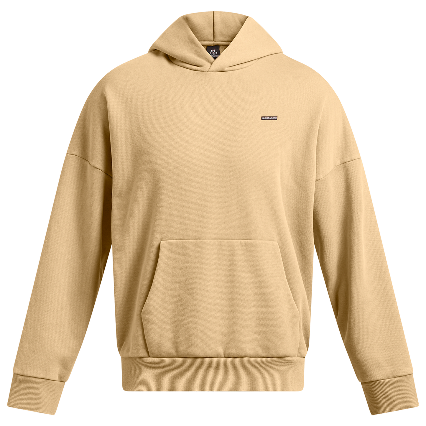 Under Armour Icon Heavyweight Fleece Wash Oversized Hoodie - Men's - Camel/White
