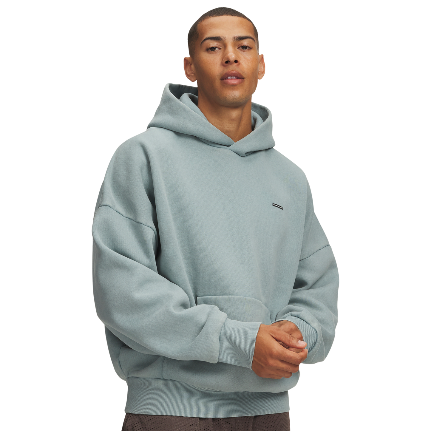 Under Armour Icon Heavyweight Fleece Wash Oversized Hoodie - Men's - White/Serpentine