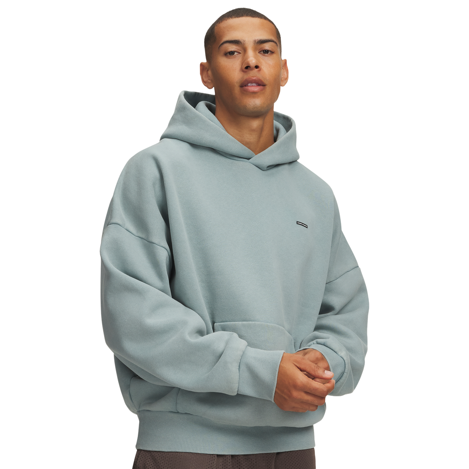 Under Armour Icon Heavyweight Fleece Wash Oversized Hoodie - Men's - White/Serpentine