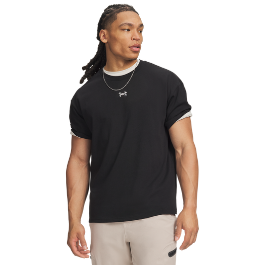 Under Armour Hwt Metal Logo SS - Men's - Black/Silver