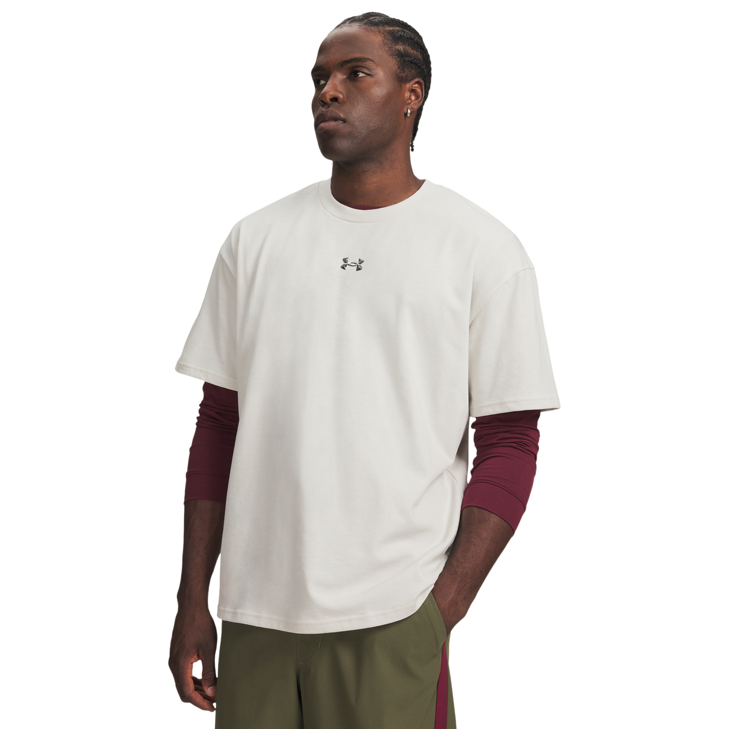 Under Armour Hwt Metal Logo SS - Men's - White/White