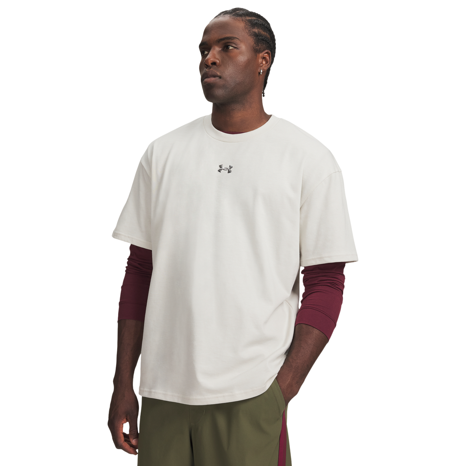 Under Armour Hwt Metal Logo SS - Men's - White/White