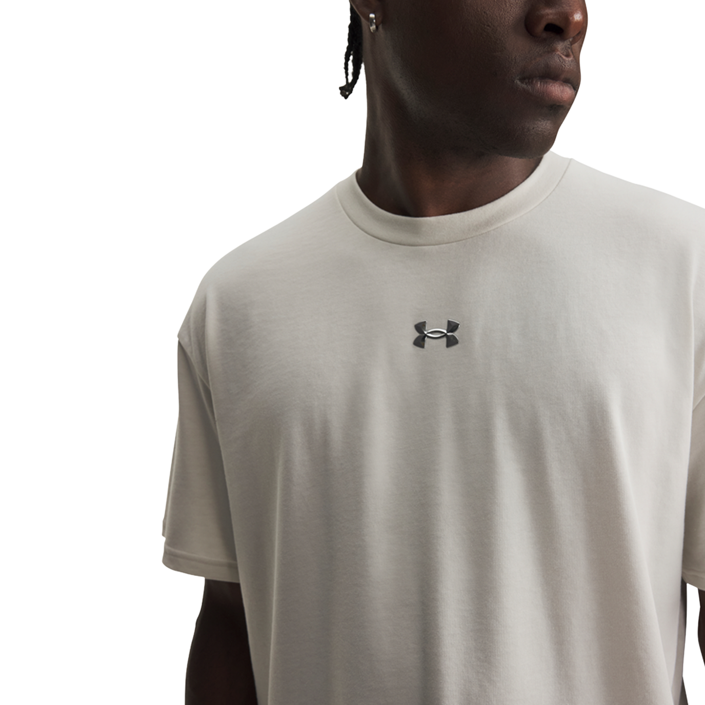 Under Armour Hwt Metal Logo SS - Men's - White/White
