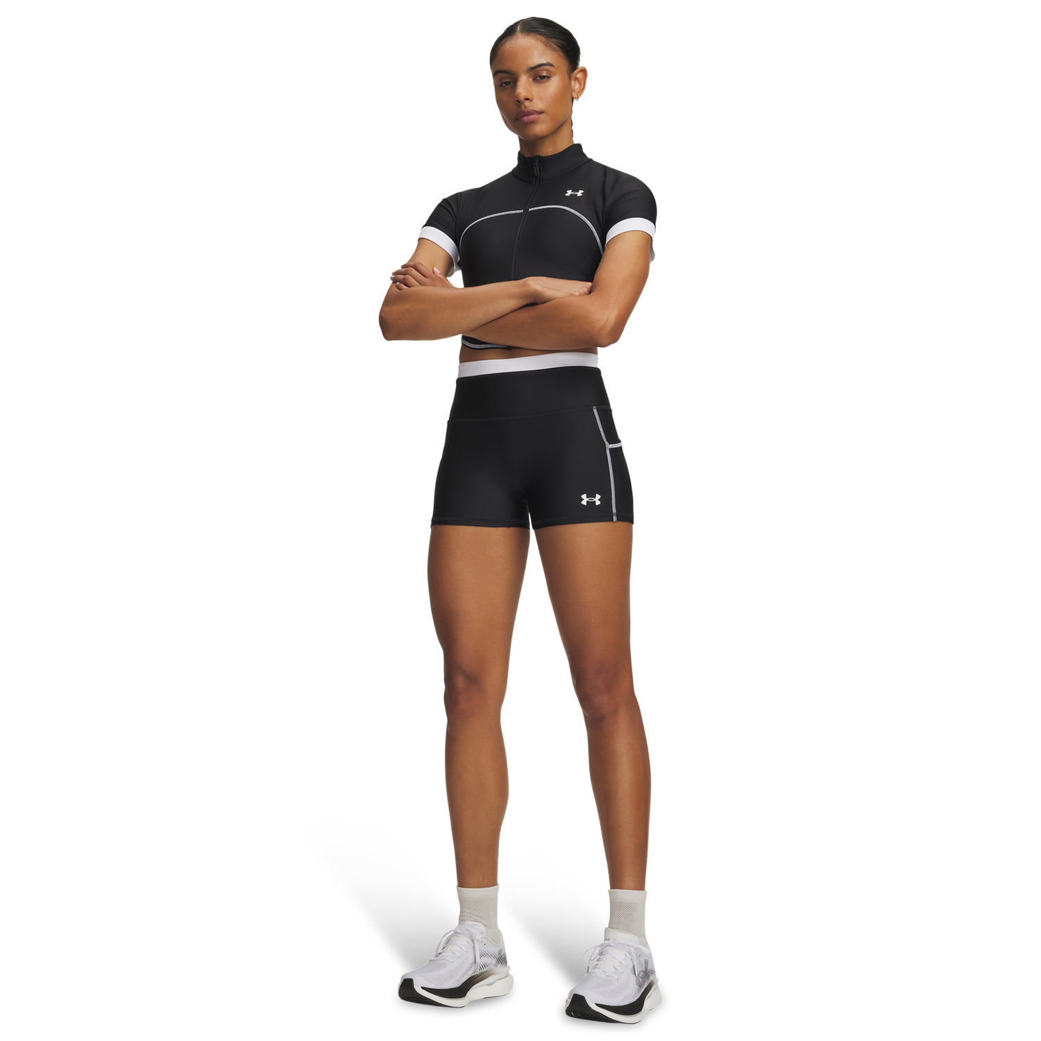 Under Armour HeatGear Novelty Shorty - Women's - White/Black