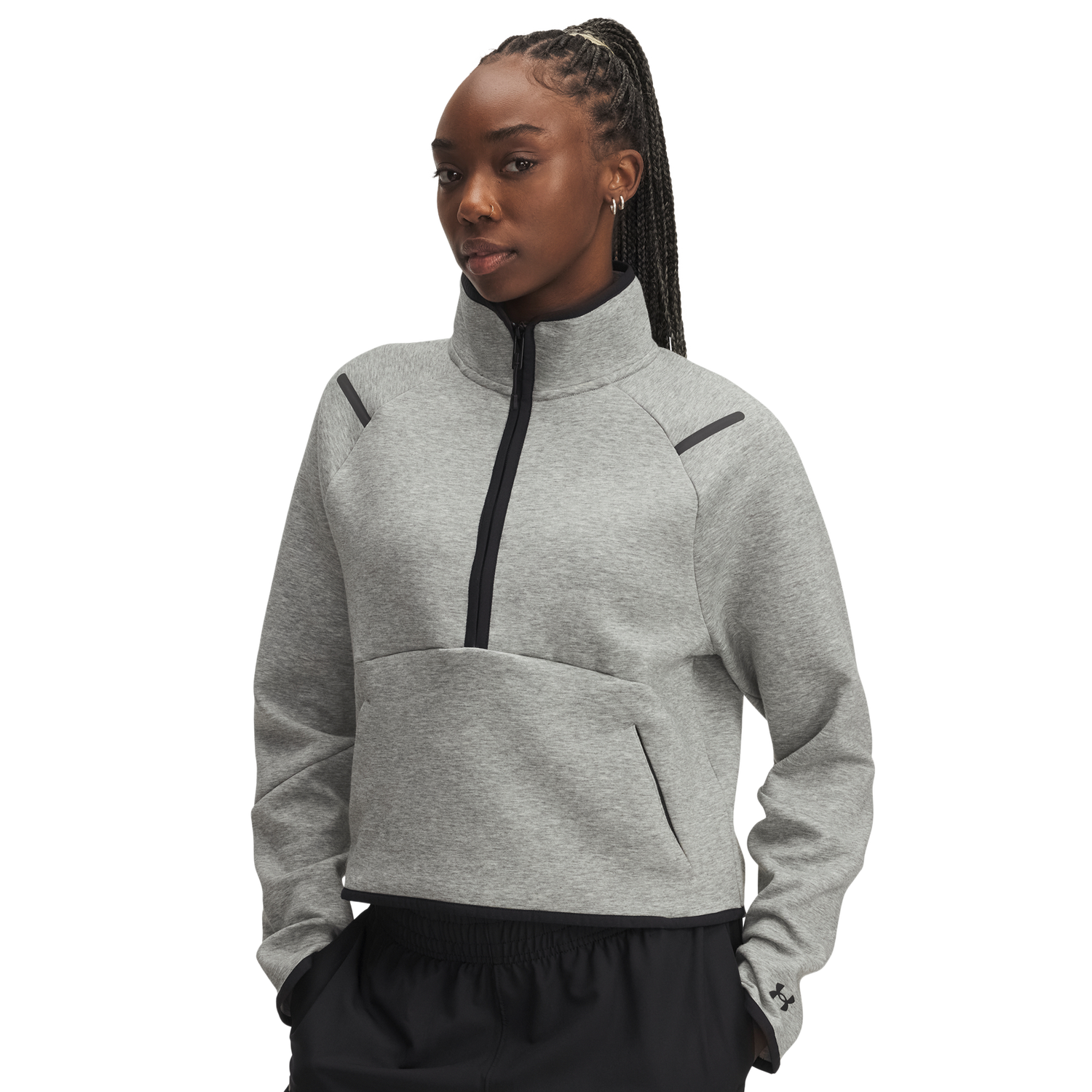 Under Armour Unstoppable Fleece Half-Zip - Women's - Mod Gray/Black