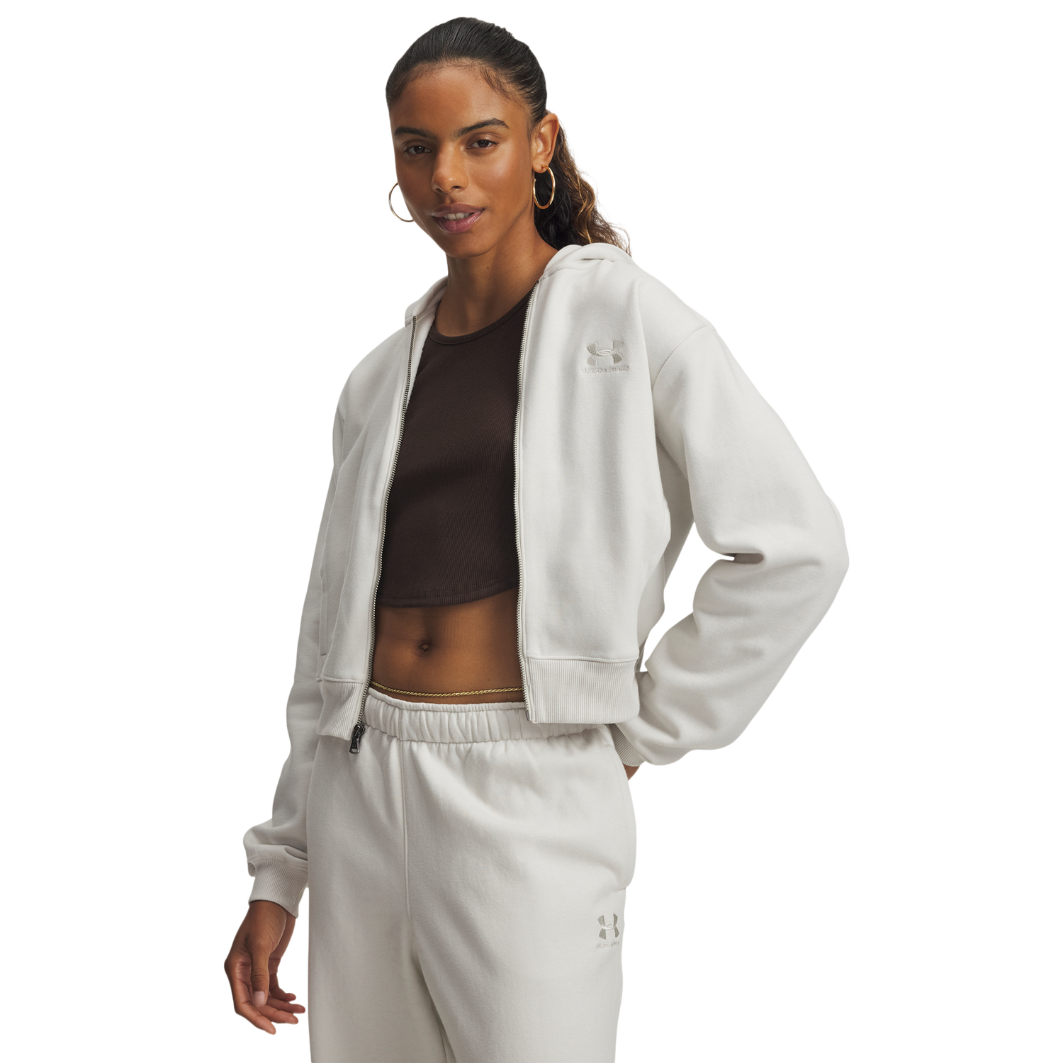 Under Armour Icon Vida Fleece Full-Zip - Women's - Summit White/Summit White
